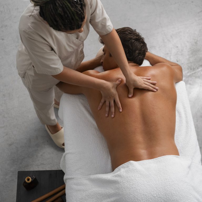 top-view-woman-working-spa